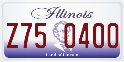 IL license plate Z750400