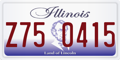 IL license plate Z750415