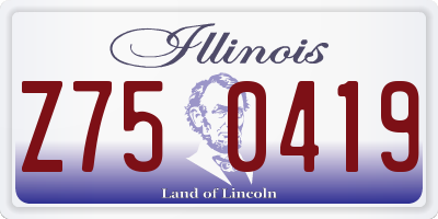 IL license plate Z750419