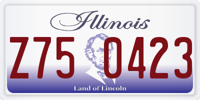 IL license plate Z750423