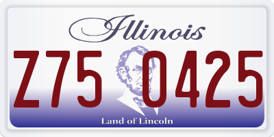 IL license plate Z750425