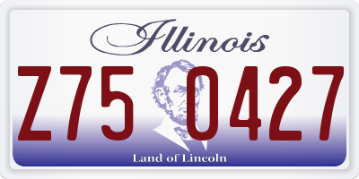 IL license plate Z750427