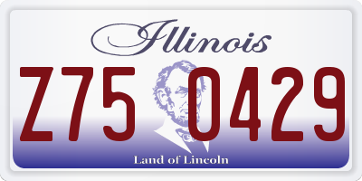 IL license plate Z750429