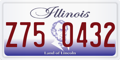 IL license plate Z750432