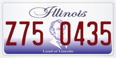 IL license plate Z750435