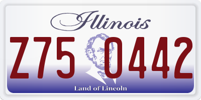 IL license plate Z750442