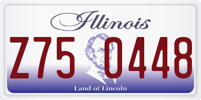 IL license plate Z750448