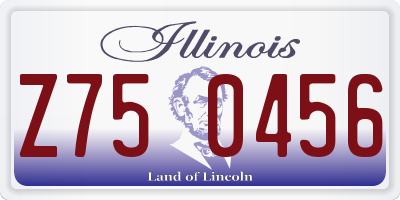 IL license plate Z750456