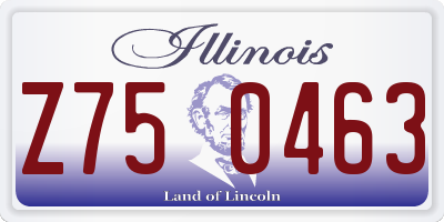 IL license plate Z750463