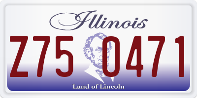 IL license plate Z750471
