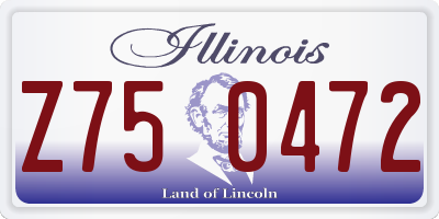 IL license plate Z750472