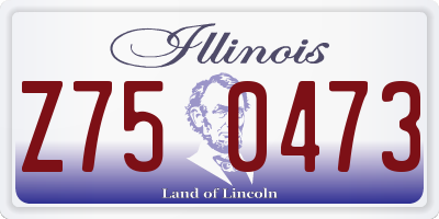 IL license plate Z750473