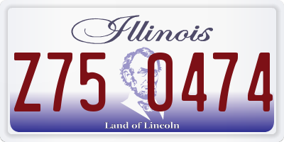 IL license plate Z750474