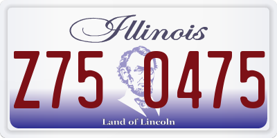 IL license plate Z750475