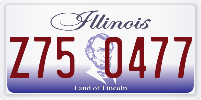 IL license plate Z750477