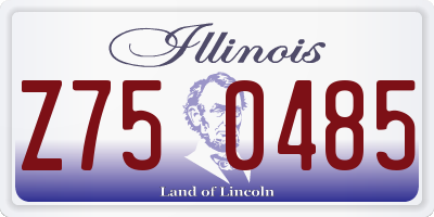 IL license plate Z750485