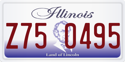 IL license plate Z750495