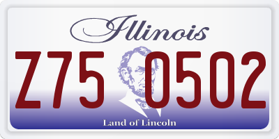 IL license plate Z750502
