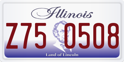 IL license plate Z750508
