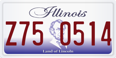 IL license plate Z750514