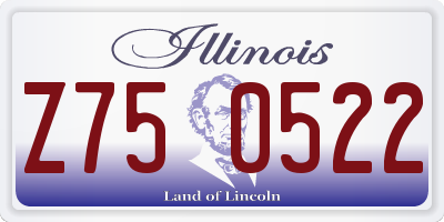IL license plate Z750522