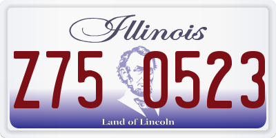 IL license plate Z750523