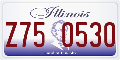 IL license plate Z750530