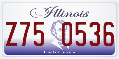 IL license plate Z750536