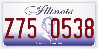 IL license plate Z750538