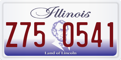 IL license plate Z750541