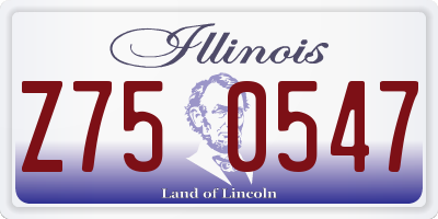IL license plate Z750547