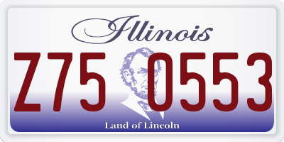 IL license plate Z750553