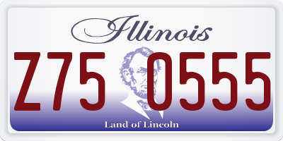 IL license plate Z750555