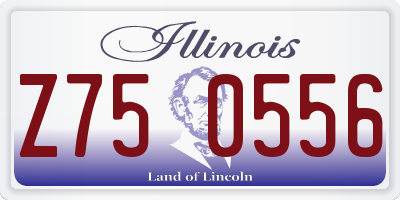 IL license plate Z750556