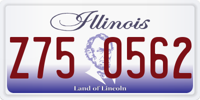 IL license plate Z750562