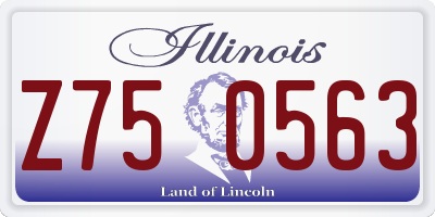 IL license plate Z750563