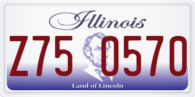 IL license plate Z750570