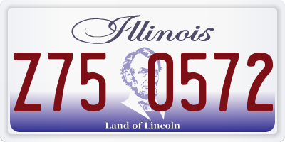 IL license plate Z750572