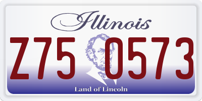 IL license plate Z750573