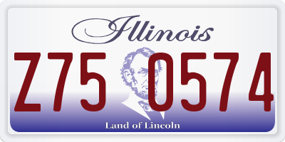IL license plate Z750574