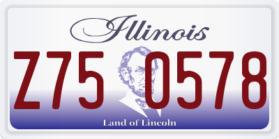 IL license plate Z750578