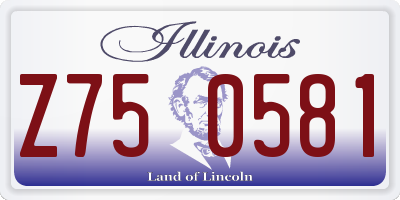 IL license plate Z750581