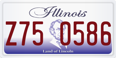 IL license plate Z750586