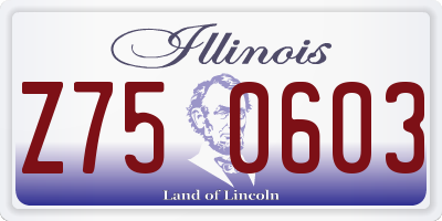 IL license plate Z750603