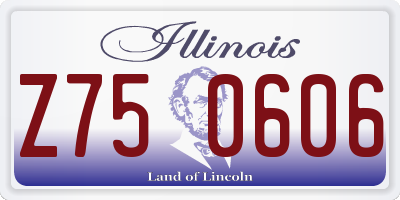 IL license plate Z750606