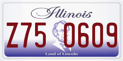 IL license plate Z750609