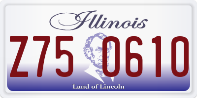 IL license plate Z750610