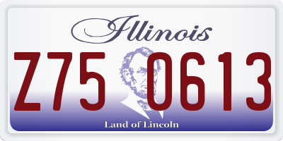 IL license plate Z750613