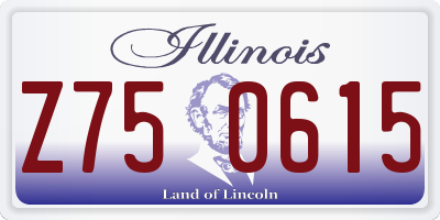 IL license plate Z750615