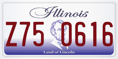 IL license plate Z750616